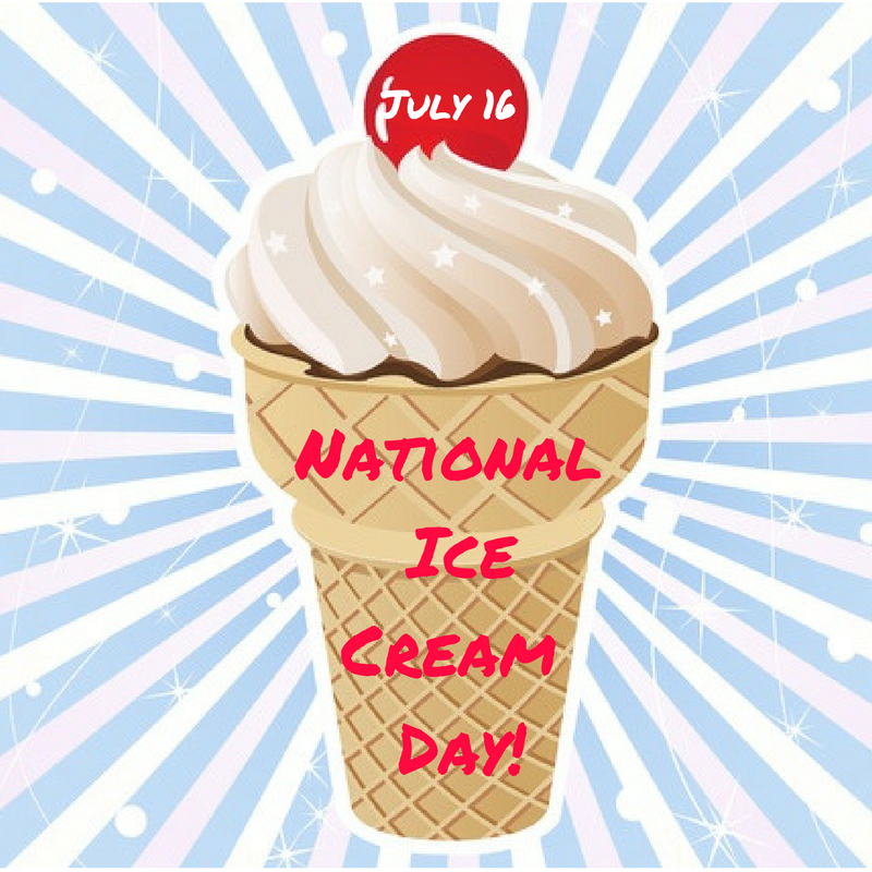 July 16 is National Ice Cream Day!