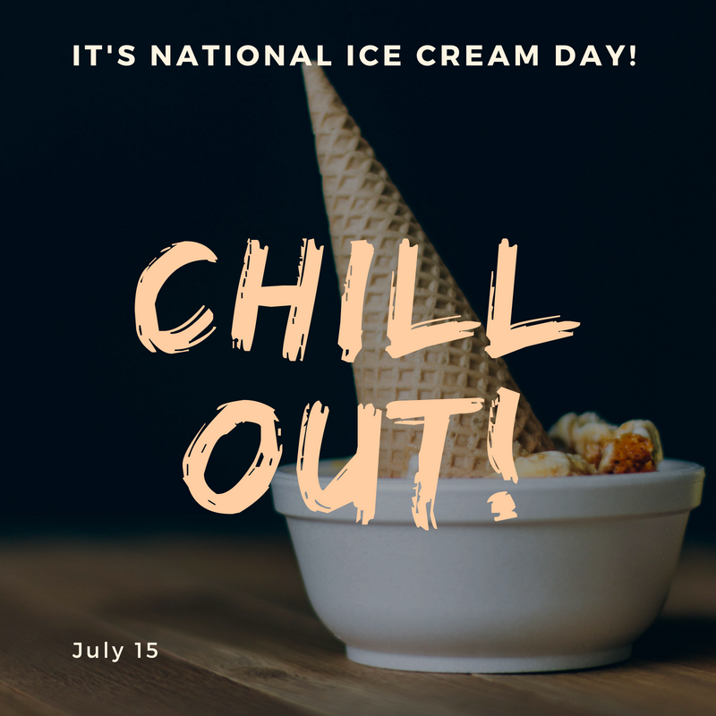 July 15 is National Ice Cream Day!