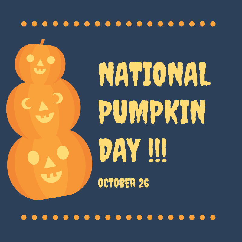 National Pumpkin Day is October 26!